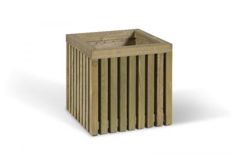 Offre pour une jardinière en extérieur en bois traité classe 4 de chez collstrop, dimensions 44 x 43.3 x 43.3 cm