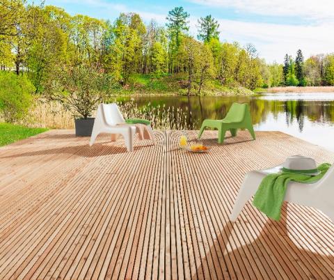 Nouveau : module de terrasse en bois mélèze qui allie esthétisme et facilité de pose